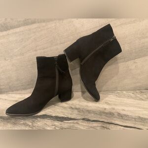 Stuart Weitzman Black Suede Ankle Boots